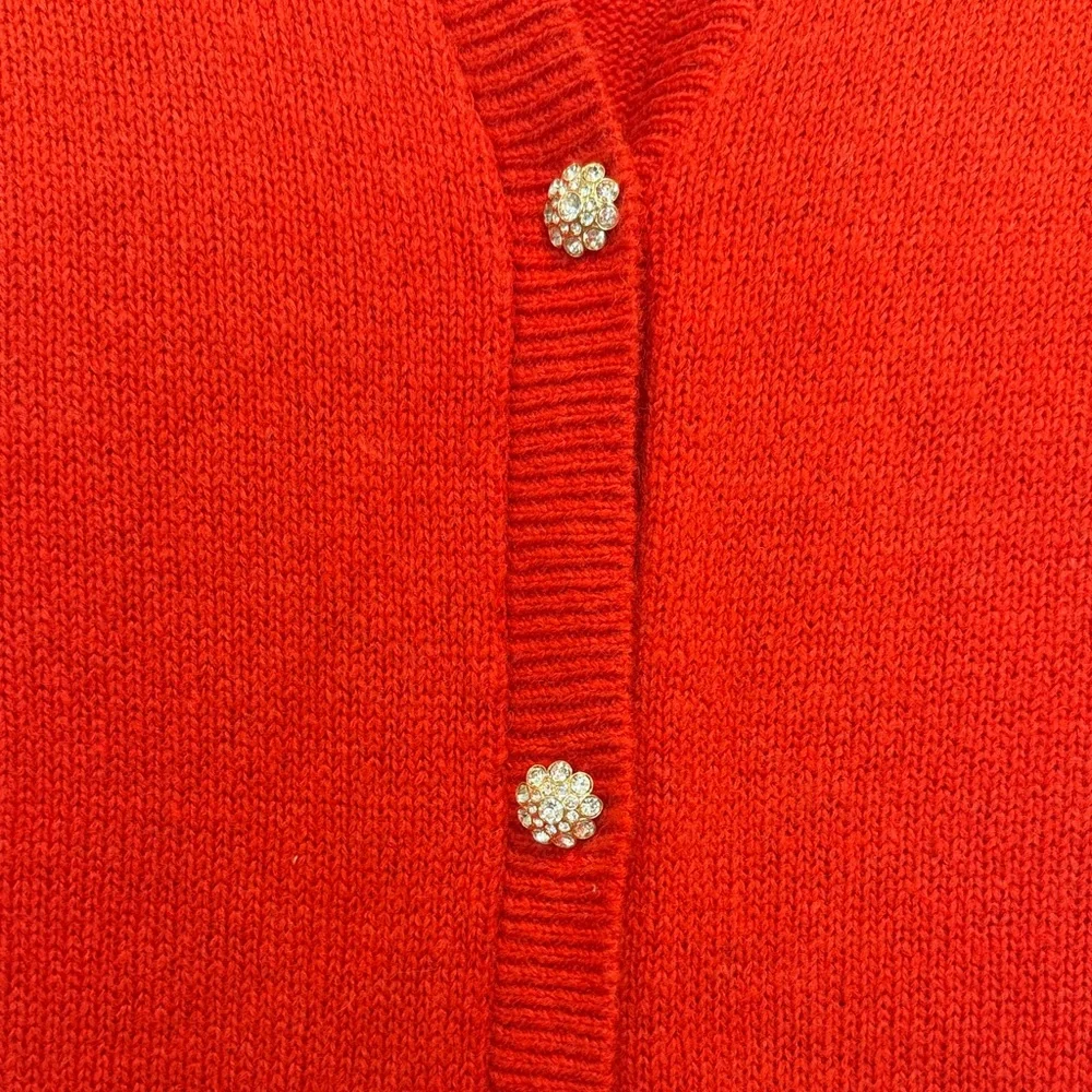 Lilly Pulitzer Red Cardigan with Button Detail - Picture 2 of 3
